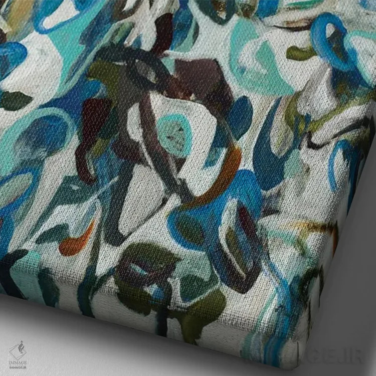 تابلو دکوراتیو زیبایی سیال اثر لیزا ریجرز - نمای نزدیک بافت بوم