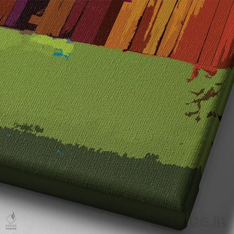 تابلو دکوراتیو انبار روستایی ۲ اثر لیزا ریجرز - نمای نزدیک بافت بوم