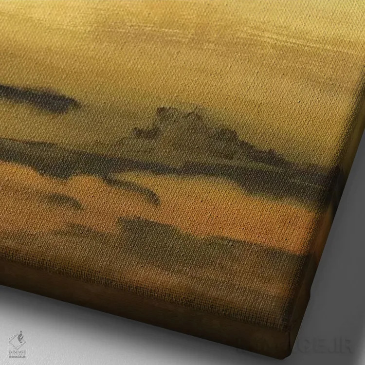 تابلو انتزاعی محیط گرم ۳ اثر لیزا ریجرز - نمای نزدیک بافت بوم