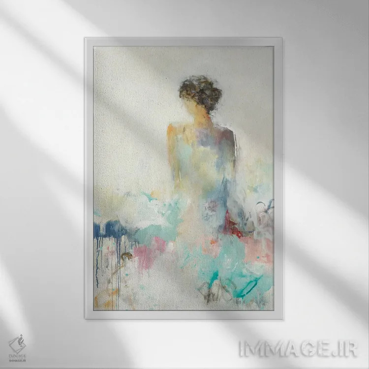 تابلو دکوراتیو رمانس در هواست اثر لیزا ریجرز - نمای قابدار سفید