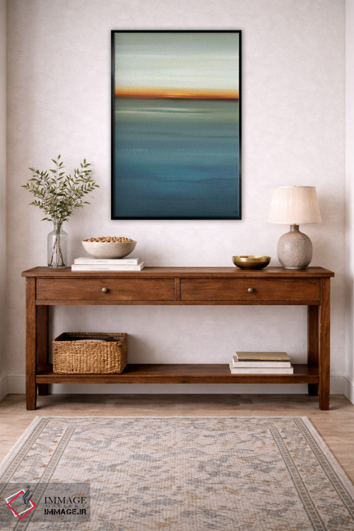 تابلو انتزاعی در کنار آبی ۱ اثر لیزا ریجرز - D4B