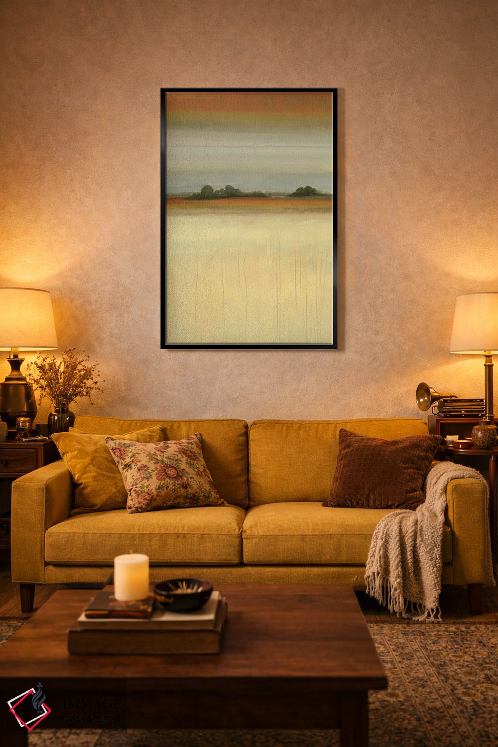 تابلو انتزاعی چشم انداز معاصر اثر لیزا ریجرز - D4B