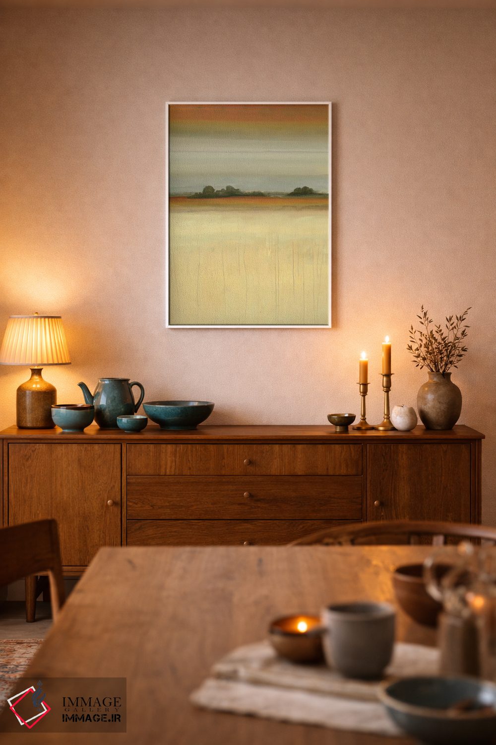 تابلو انتزاعی چشم انداز معاصر اثر لیزا ریجرز - D5W