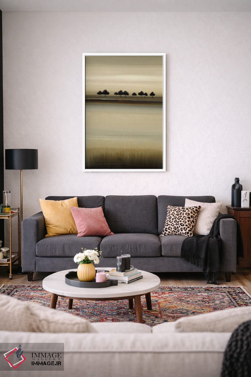 تابلو انتزاعی بیان درختان مرزی ۱ اثر لیزا ریجرز - D2W