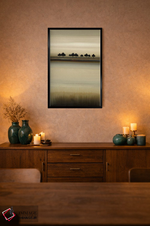 تابلو انتزاعی بیان درختان مرزی ۱ اثر لیزا ریجرز - D1B