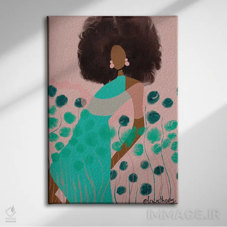 تابلو مدرن امیلی اثر لرین تیوری - نمای روبهرو روی دیوار