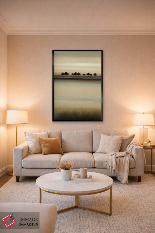 تابلو انتزاعی بیان درختان مرزی ۱ اثر لیزا ریجرز - D3B