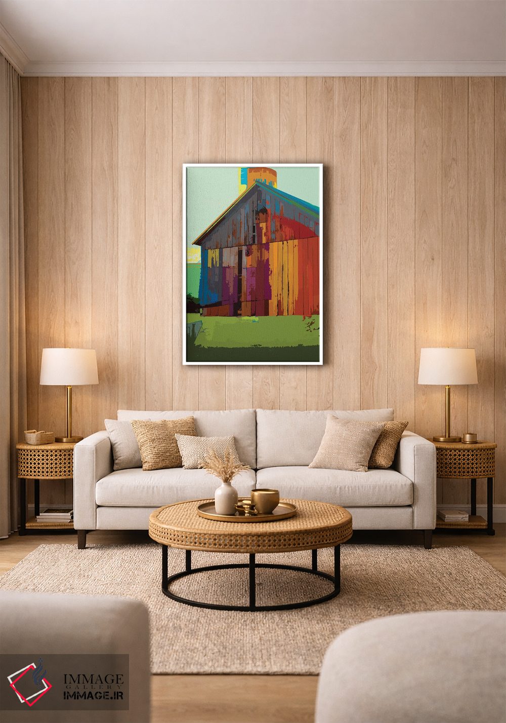 تابلو دکوراتیو انبار روستایی ۲ اثر لیزا ریجرز - D1W