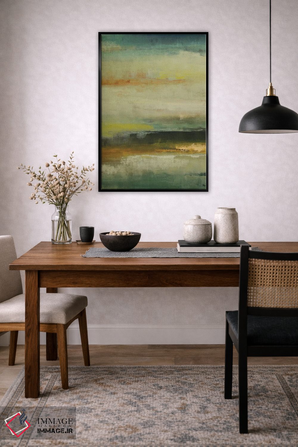 تابلو انتزاعی راز حل شد اثر لیزا ریجرز - D5B