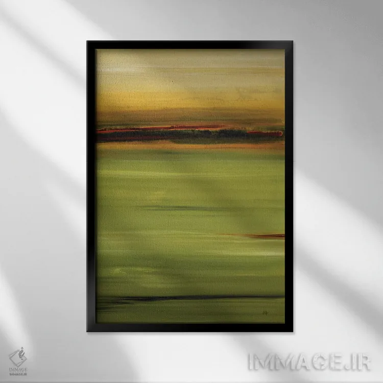 تابلو انتزاعی نزدیک خانه سه اثر لیزا ریجرز - نمای قابدار مشکی