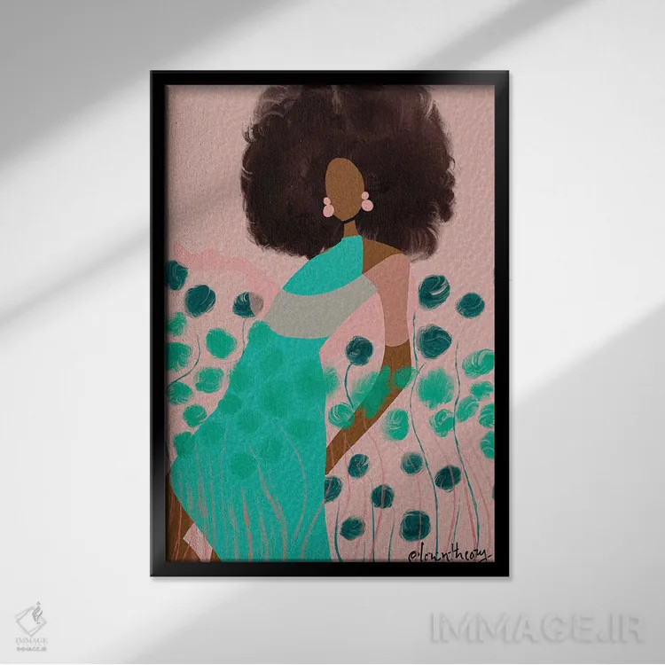 تابلو مدرن امیلی اثر لرین تیوری - نمای قابدار مشکی