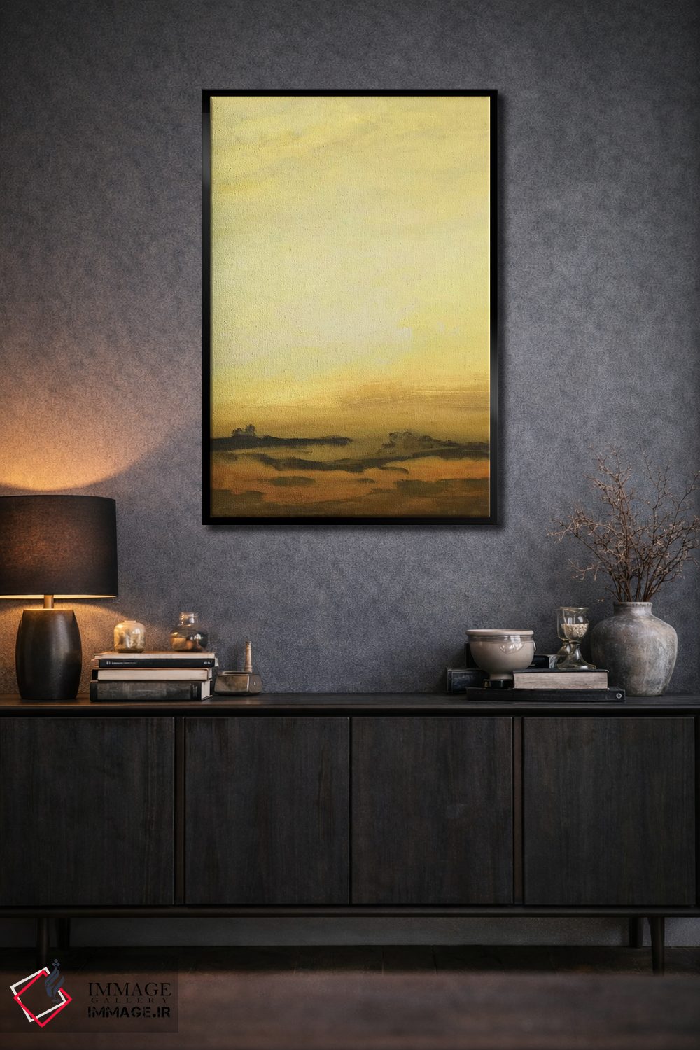 تابلو انتزاعی محیط گرم ۳ اثر لیزا ریجرز - D2B