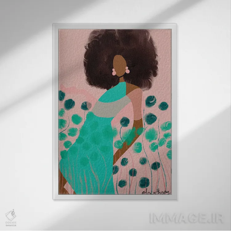 تابلو مدرن امیلی اثر لرین تیوری - نمای قابدار سفید