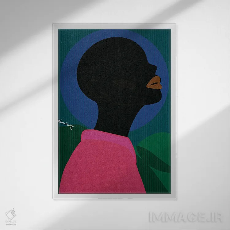 تابلو دکوراتیو انیس اثر لرین تیوری - نمای قابدار سفید