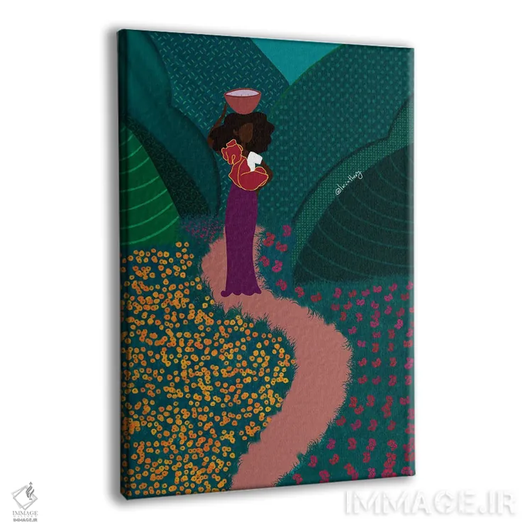 تابلو دکوراتیو در راه اثر لرین تیوری - نمای پرسپکتیو محصول