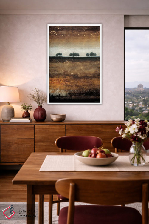 تابلو انتزاعی چشم انداز تابستانی اثر لیزا ریجرز - D3W