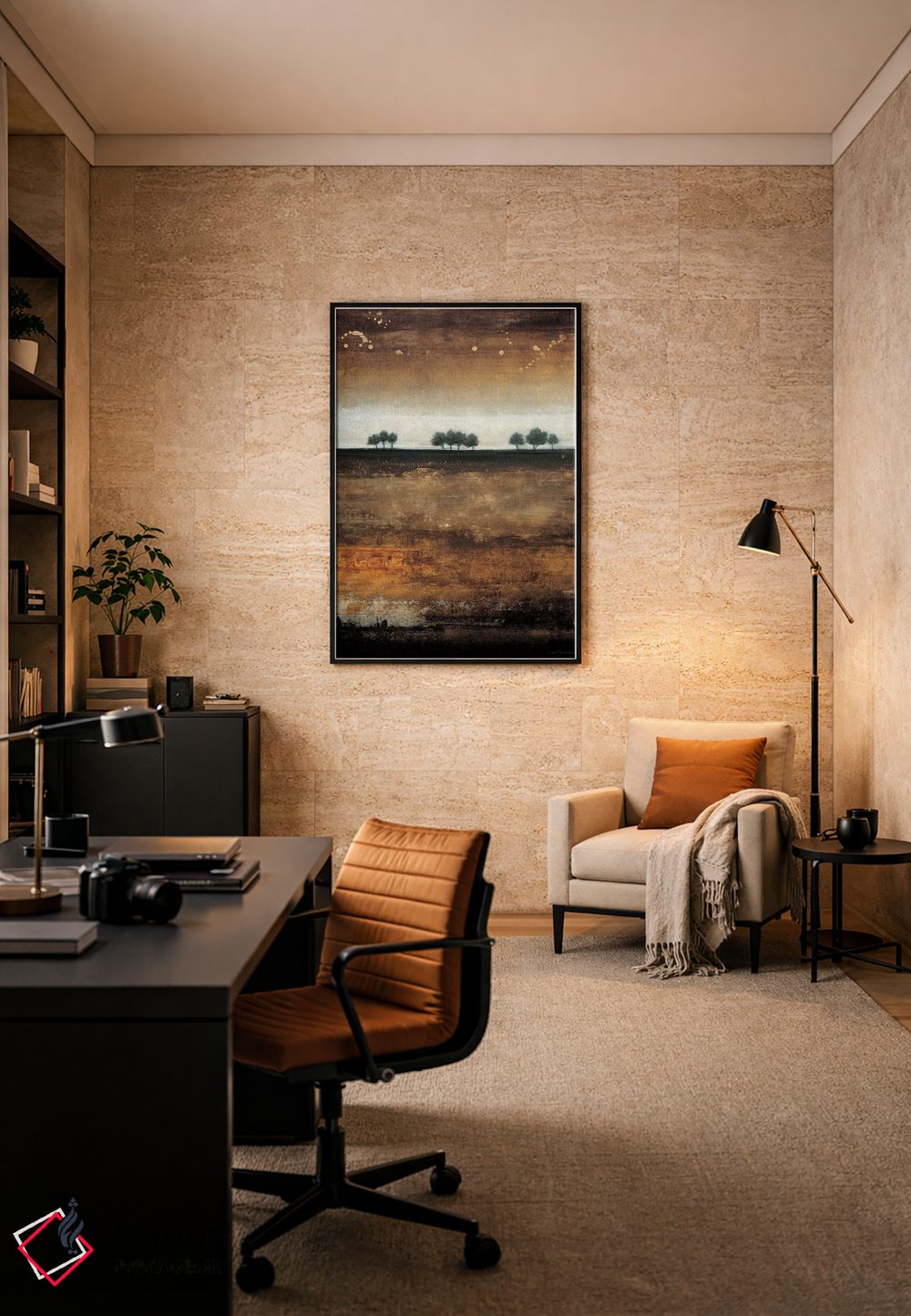 تابلو انتزاعی چشم انداز تابستانی اثر لیزا ریجرز - D6B