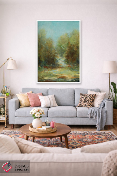 تابلو انتزاعی پیاده روی در جنگل اثر لیزا ریجرز - D1W