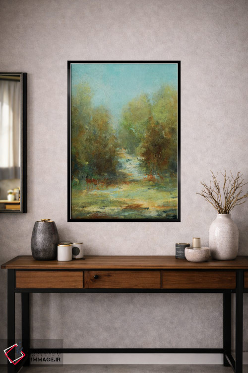 تابلو انتزاعی پیاده روی در جنگل اثر لیزا ریجرز - D2B