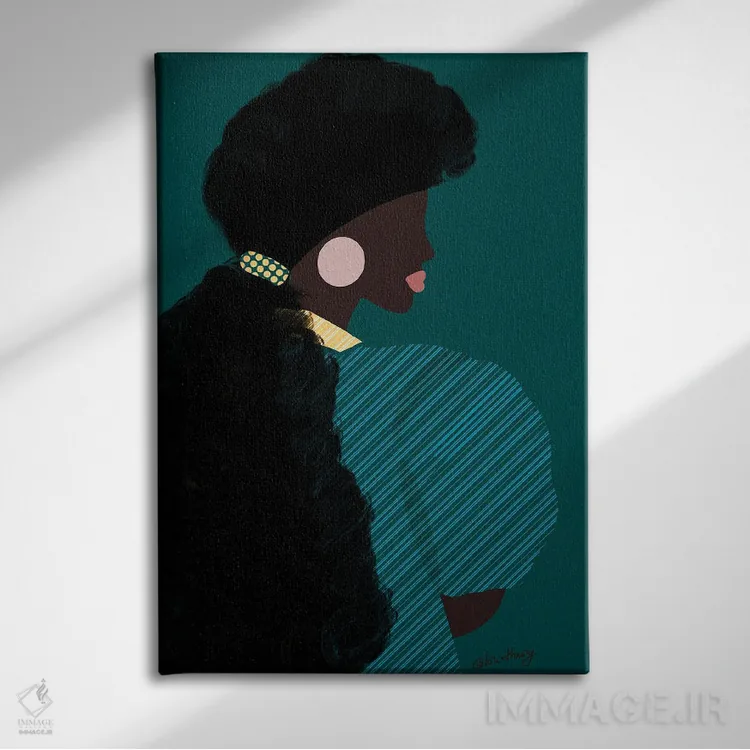 تابلو دکوراتیو کرن اثر لرین تیوری - نمای روبهرو روی دیوار