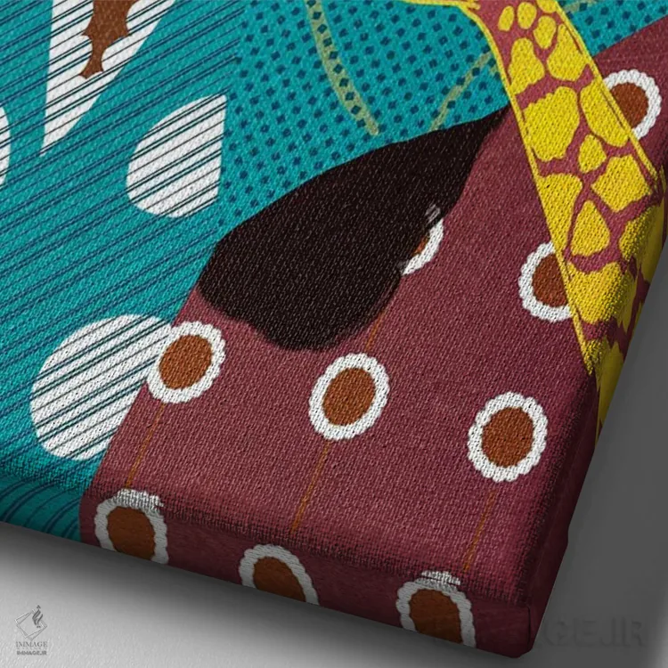 تابلو دکوراتیو ایزابل اثر لرین تیوری - نمای نزدیک بافت بوم