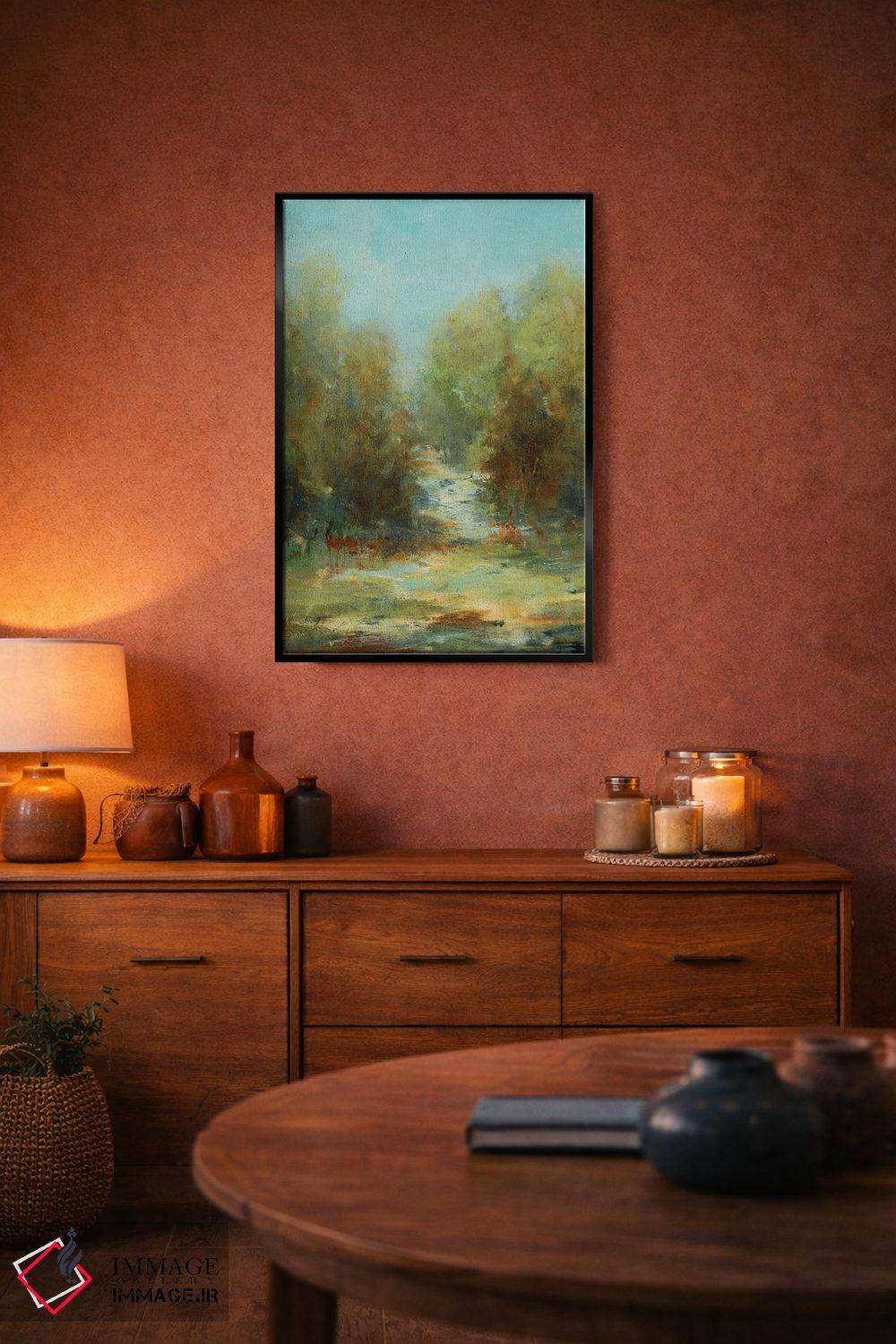 تابلو انتزاعی پیاده روی در جنگل اثر لیزا ریجرز - D5B