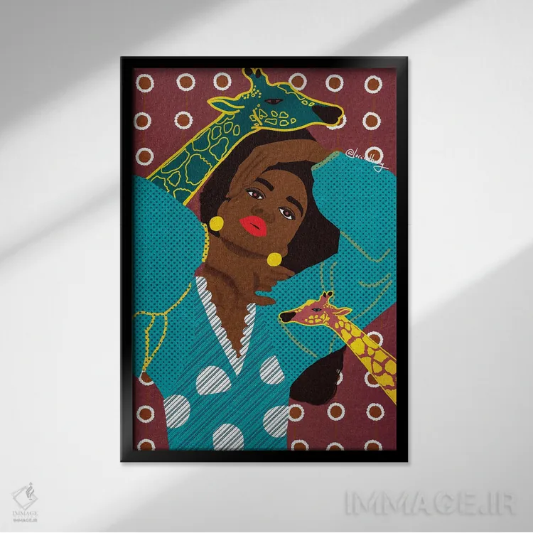 تابلو دکوراتیو ایزابل اثر لرین تیوری - نمای قابدار مشکی