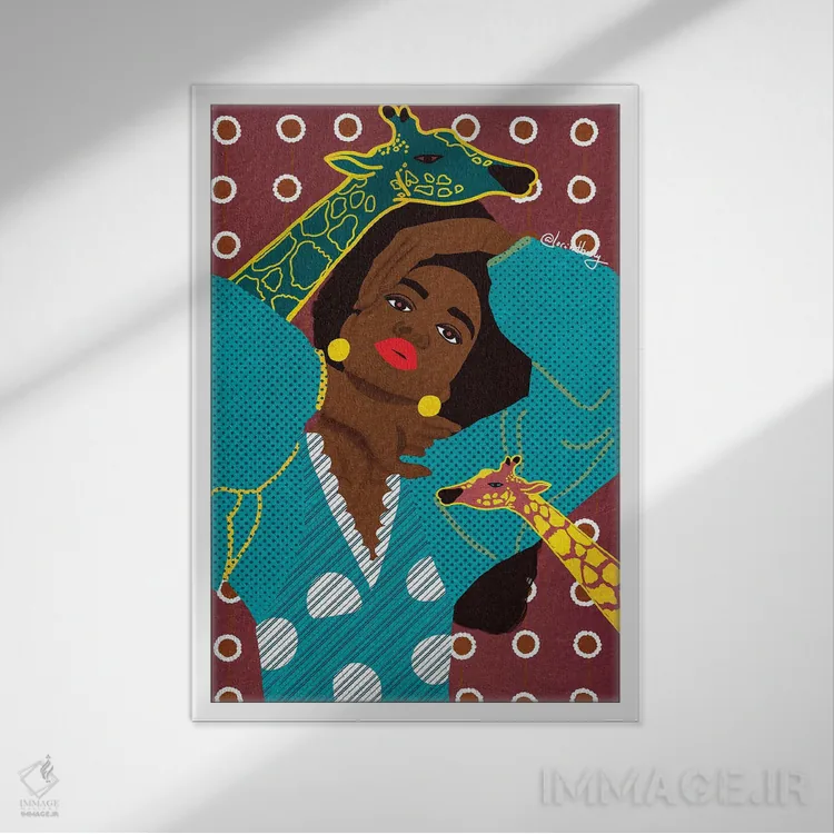 تابلو دکوراتیو ایزابل اثر لرین تیوری - نمای قابدار سفید