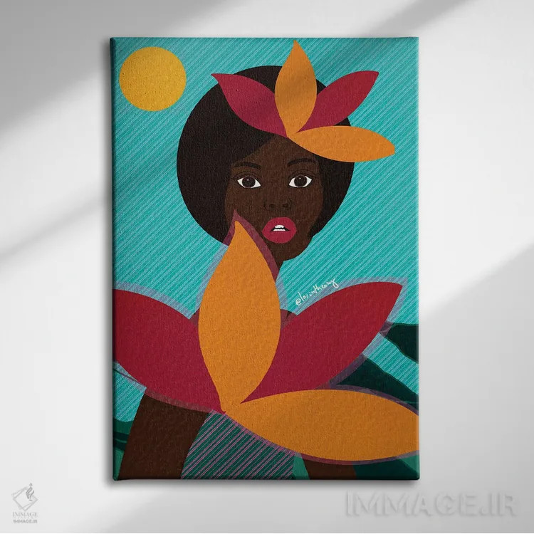 تابلو دکوراتیو کتسیا بلو اثر لرین تیوری - نمای روبهرو روی دیوار