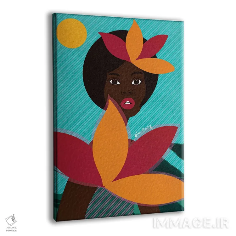 تابلو دکوراتیو کتسیا بلو اثر لرین تیوری - نمای پرسپکتیو محصول