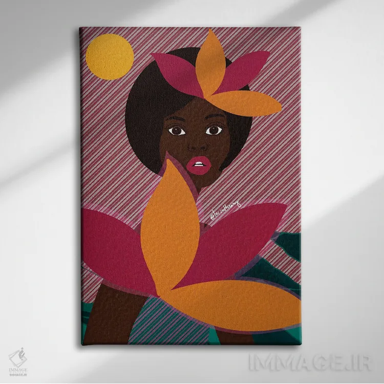 تابلو دکوراتیو کتسیا اثر لرین تیوری - نمای روبهرو روی دیوار