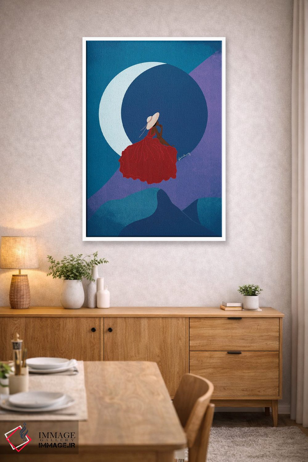 تابلو دکوراتیو بانوی ماه اثر لرین تیوری - D4W