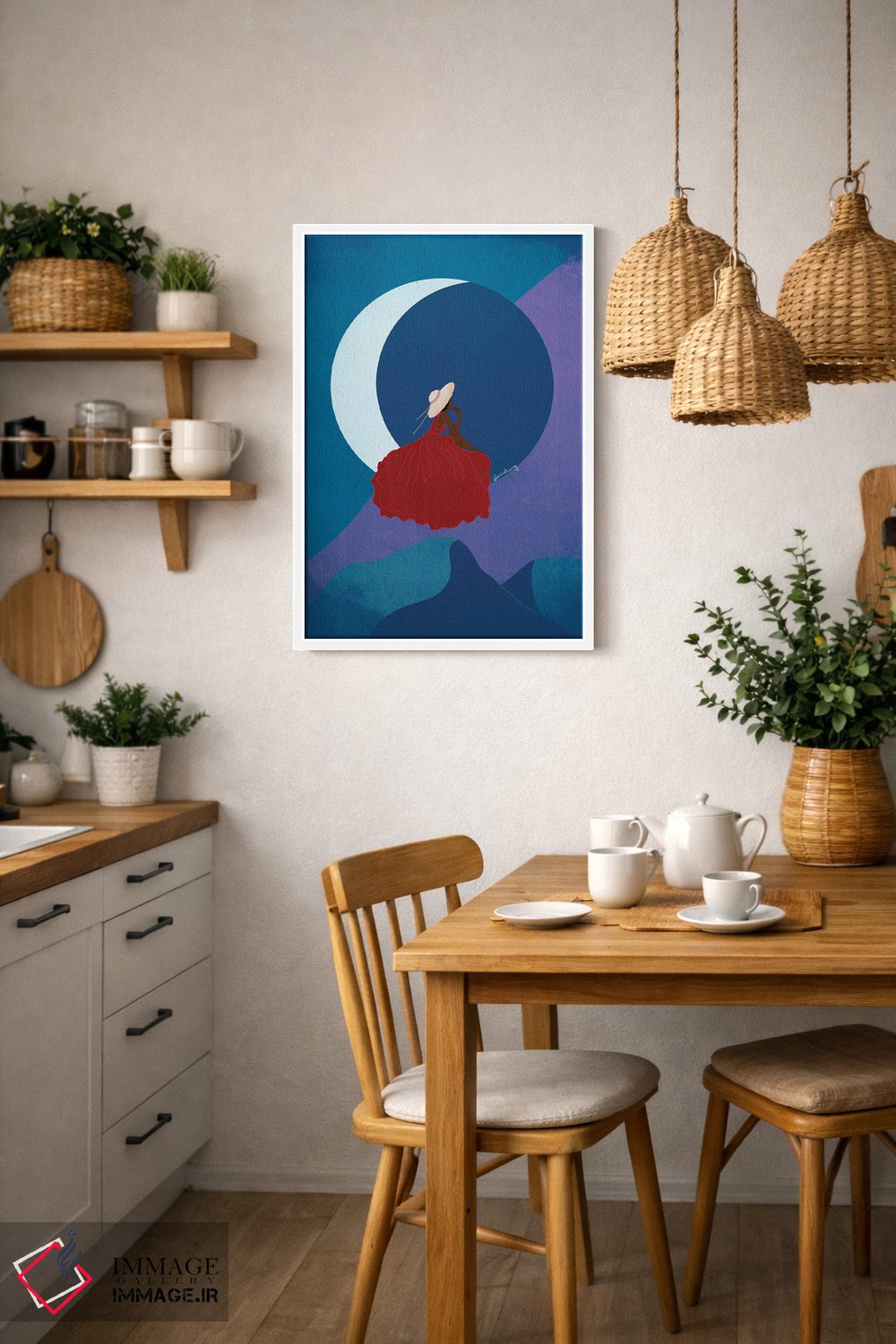تابلو دکوراتیو بانوی ماه اثر لرین تیوری - D3W