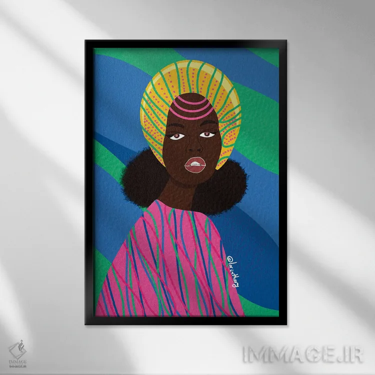 تابلو دکوراتیو لانی اثر لرین تیوری - نمای قابدار مشکی