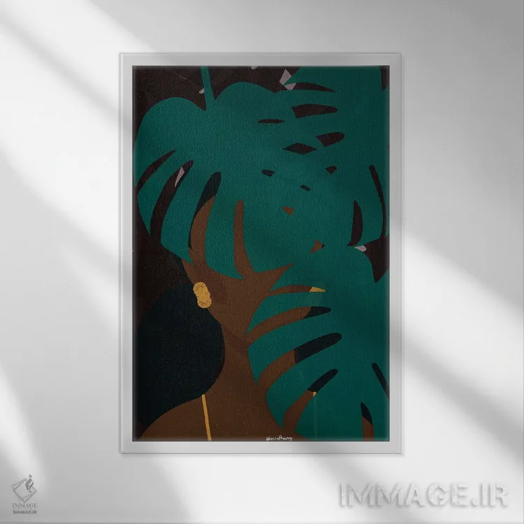 تابلو دکوراتیو لریتا اثر لرین تیوری - نمای قابدار سفید