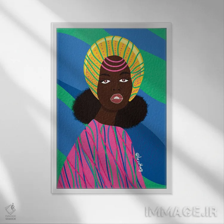 تابلو دکوراتیو لانی اثر لرین تیوری - نمای قابدار سفید