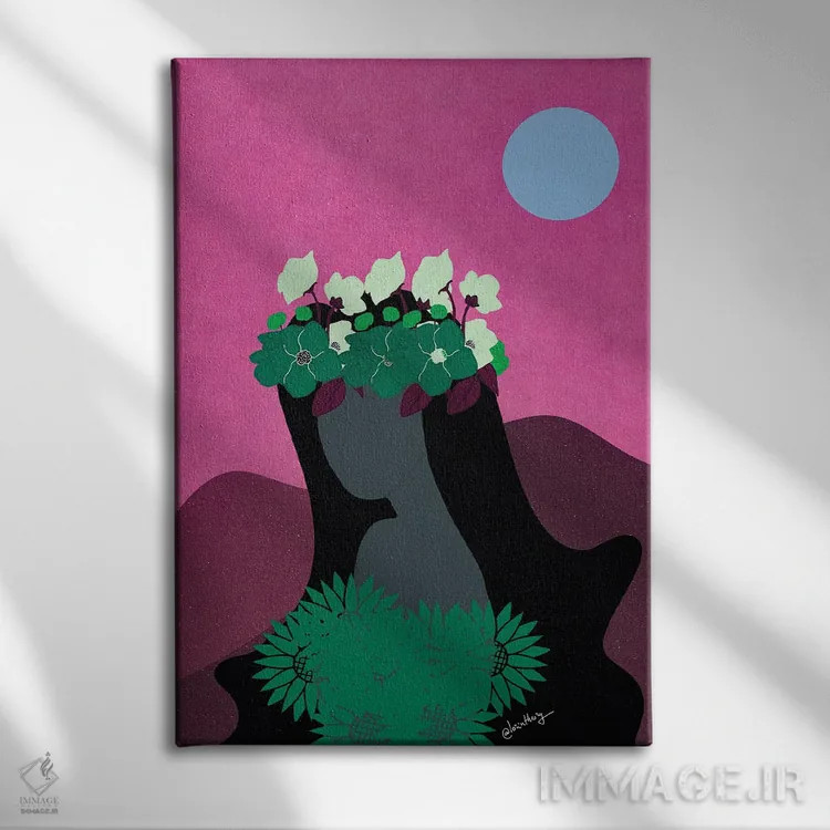 تابلو دکوراتیو ماریا اثر لرین تیوری - نمای روبهرو روی دیوار