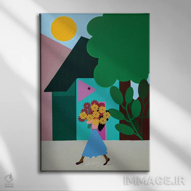 تابلو دکوراتیو کارهای روزمره اثر لرین تیوری - نمای روبهرو روی دیوار