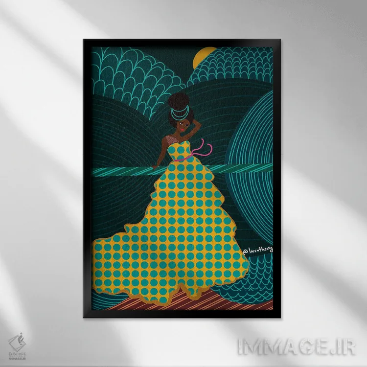 تابلو دکوراتیو آینه ها اثر لرین تیوری - نمای قابدار مشکی