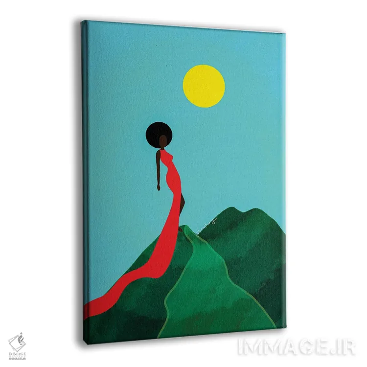 تابلو دکوراتیو دختر کوهستان اثر لرین تیوری - نمای پرسپکتیو محصول