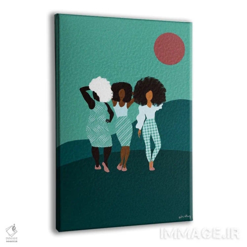 تابلو دکوراتیو دختران من اثر لرین تیوری - نمای پرسپکتیو محصول