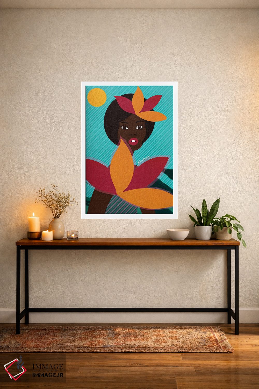 تابلو دکوراتیو کتسیا بلو اثر لرین تیوری - D5W