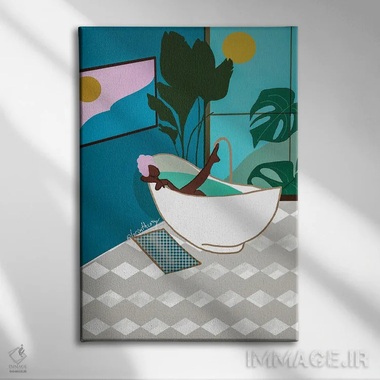 تابلو دکوراتیو مراقبت از خود اثر لرین تیوری - نمای روبهرو روی دیوار