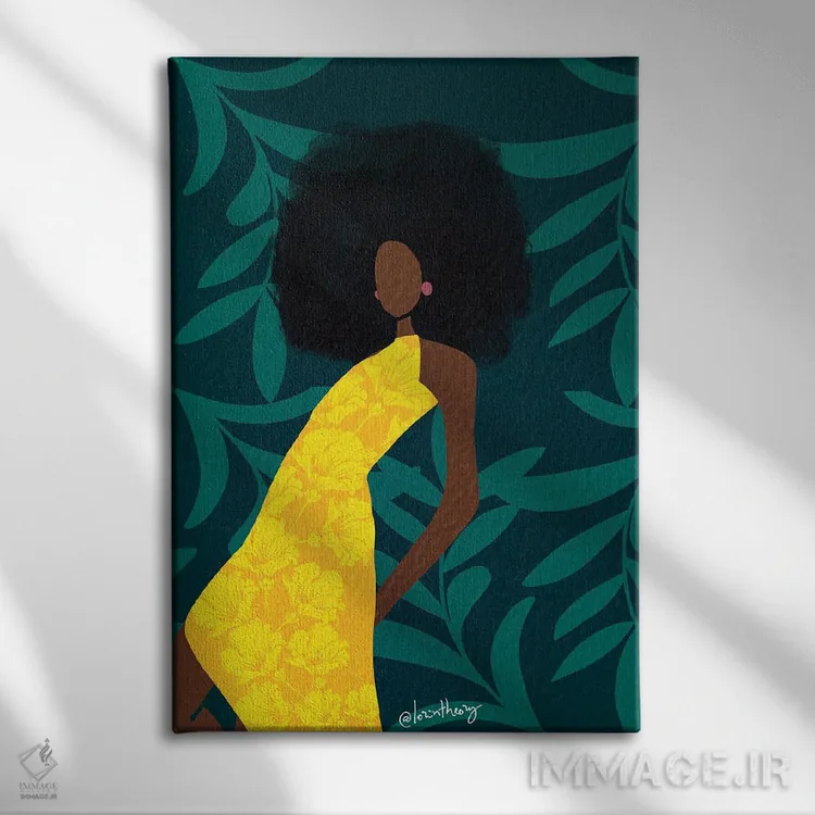 تابلو دکوراتیو امیلی اثر لرین تیوری - نمای روبهرو روی دیوار