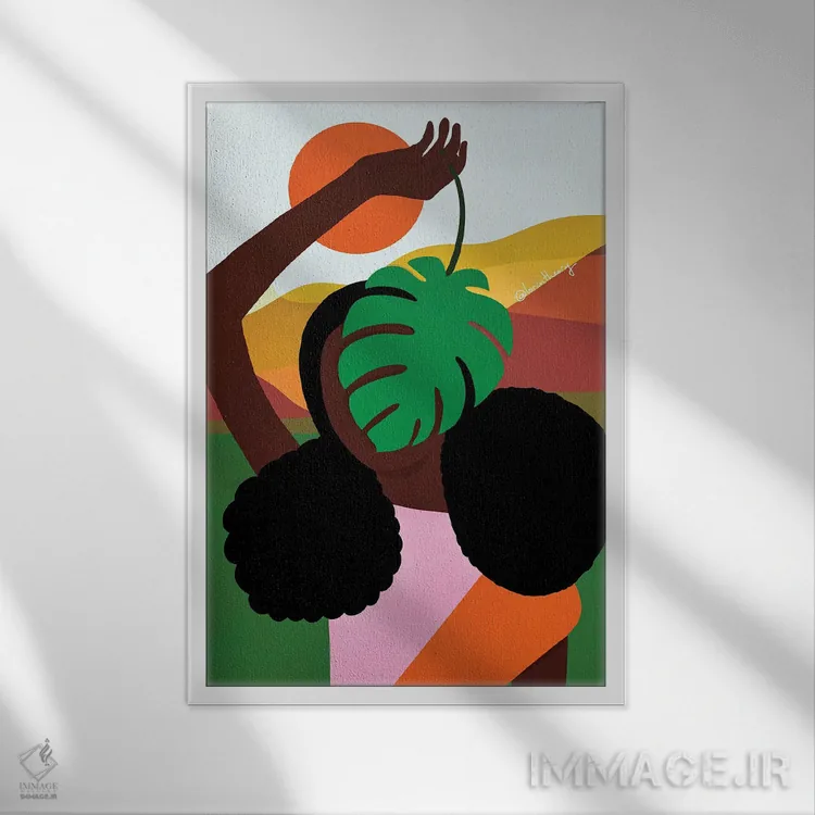 تابلو دکوراتیو صلح اثر لرین تیوری - نمای قابدار سفید