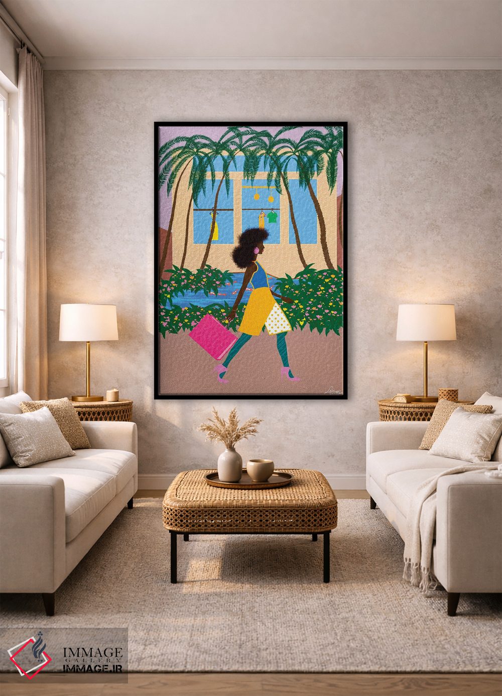 تابلو دکوراتیو قدم زنی مد اثر لرین تیوری - D2B