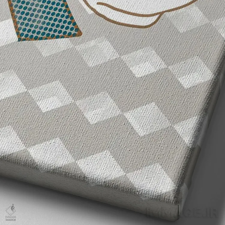 تابلو دکوراتیو مراقبت از خود اثر لرین تیوری - نمای نزدیک بافت بوم