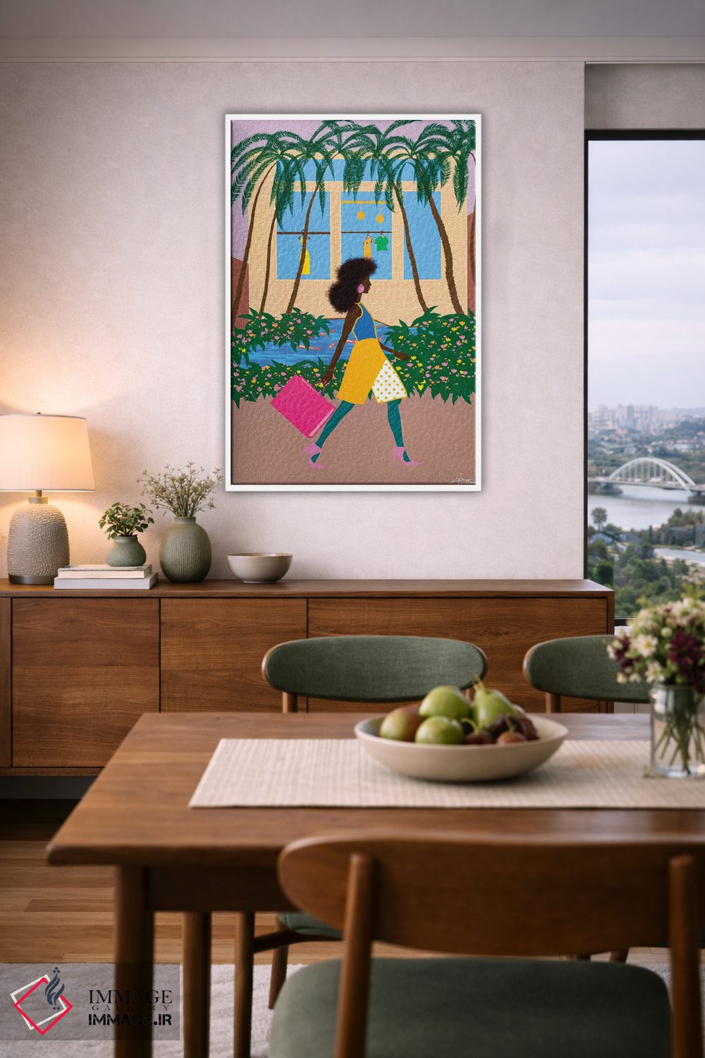 تابلو دکوراتیو قدم زنی مد اثر لرین تیوری - D6W