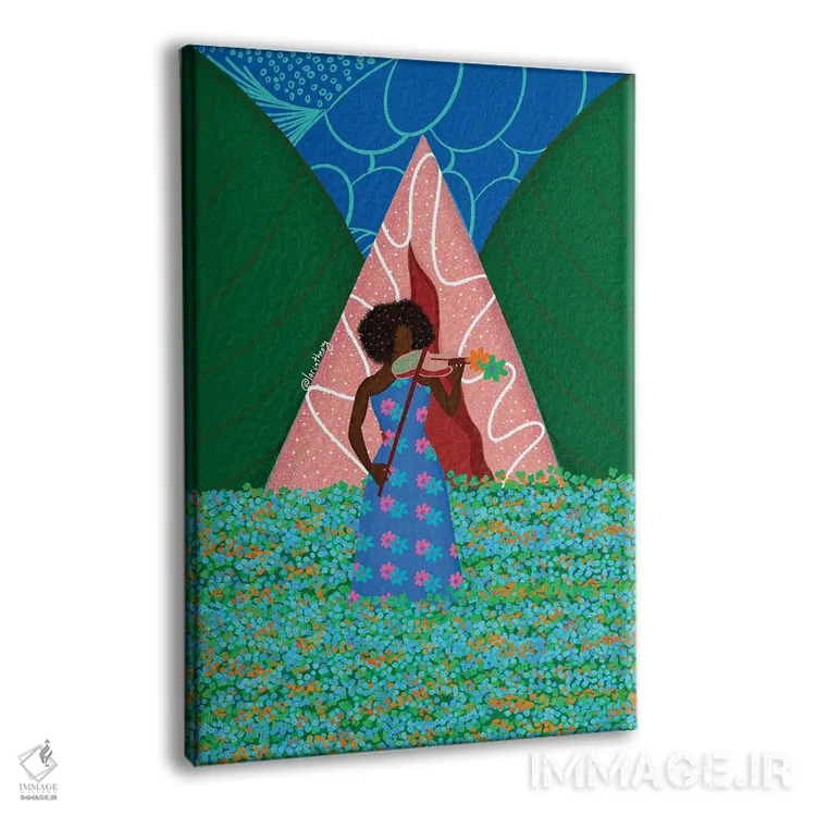 تابلو دکوراتیو ویولونیست اثر لرین تیوری - نمای پرسپکتیو محصول