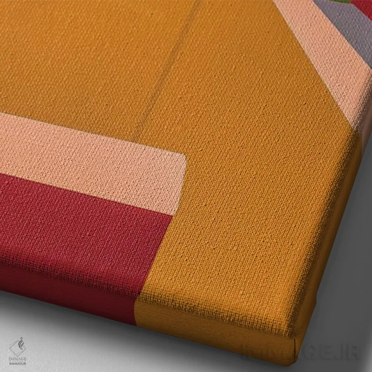 تابلو مینیمال آفتاب گرفتن اثر لرین تیوری - نمای نزدیک بافت بوم